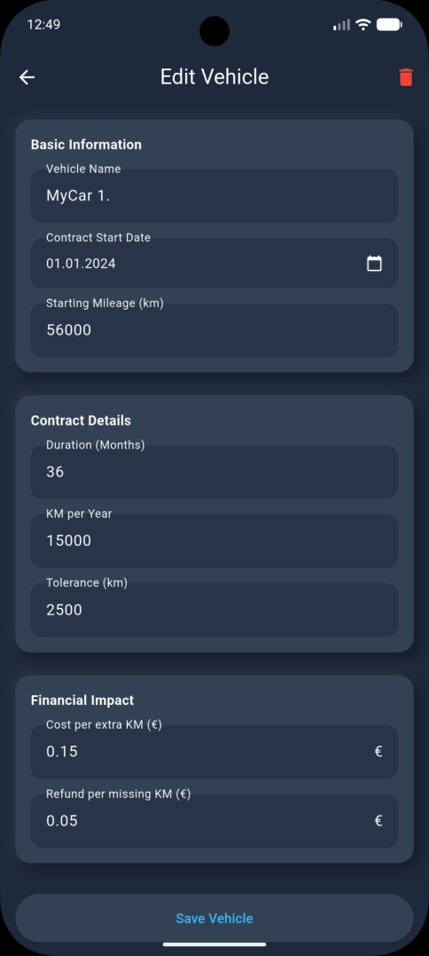 Leasing Tracker Screenshot 1